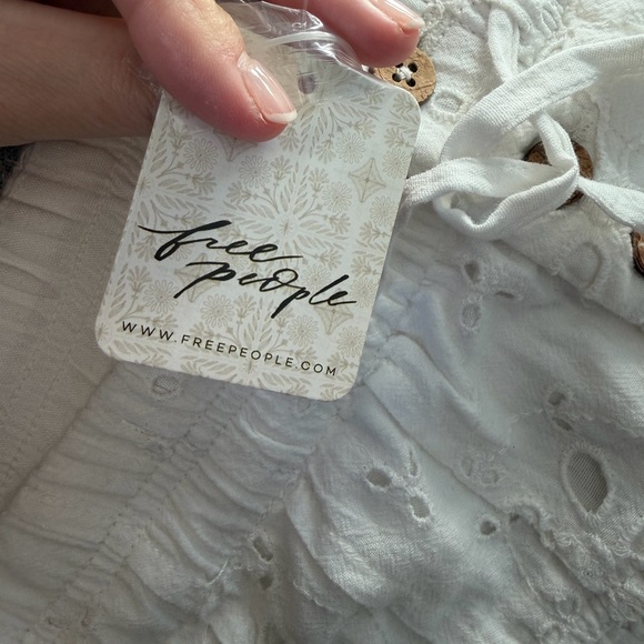 Free People White Eyelet Skirt - Picture 3 of 4
